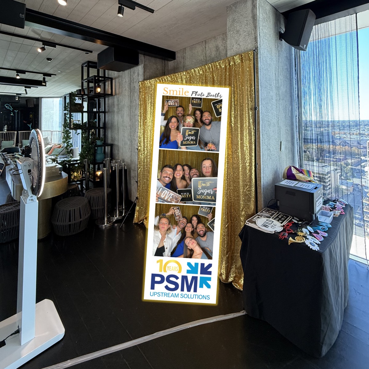 Corporate event branded photo booth print strips by Smile Photo Booths Perth